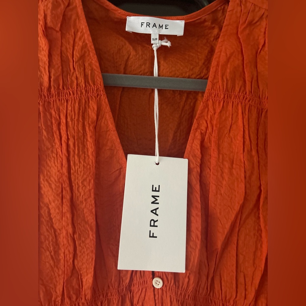 FRAME orange top NWT size small - Picture 5 of 5
